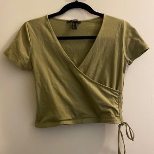 Army Green wrap top from Forever 21, barely worn, super soft